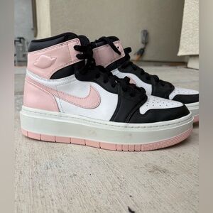 Nike Air Jordan 1 High Platform black pink trainers. Size US 10.5